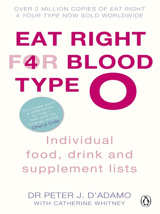 Title details for Eat Right for Blood Type O by Peter J. D'Adamo - Available